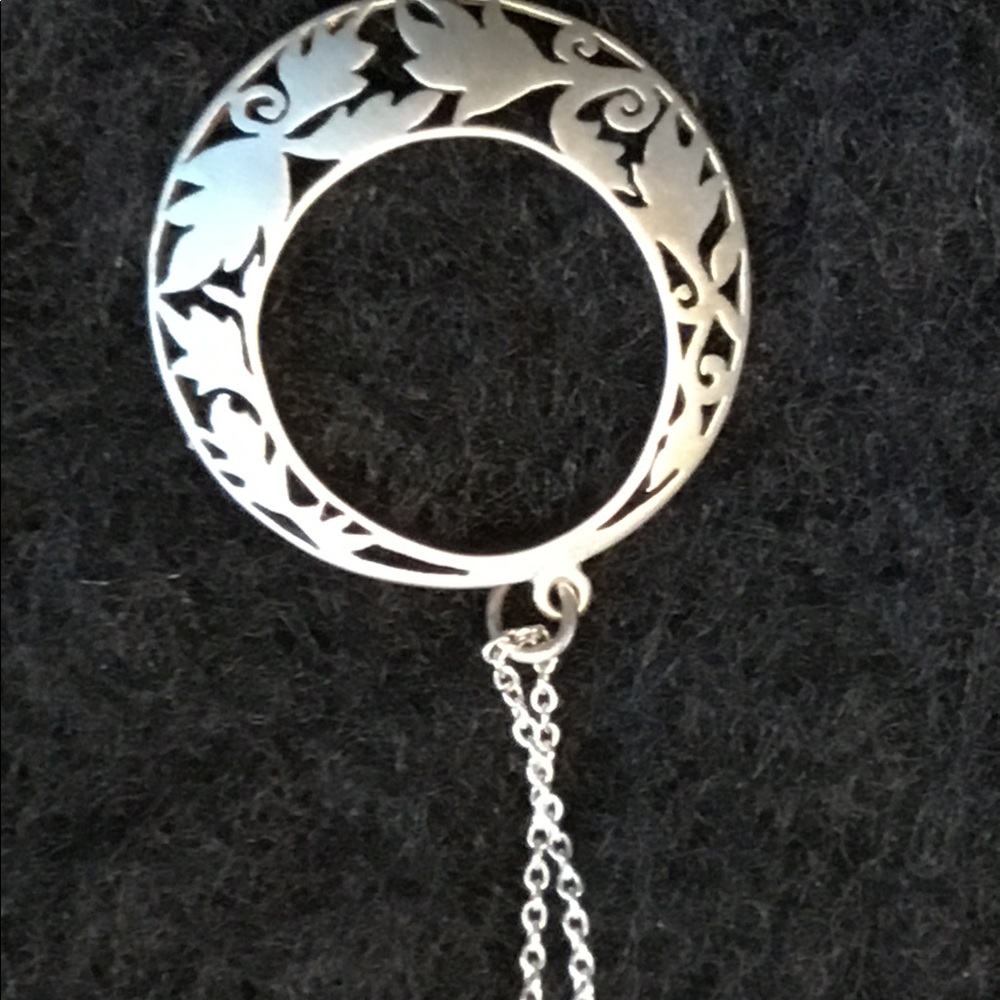 925 Tasha Sterling Silver Leaf Design Necklace